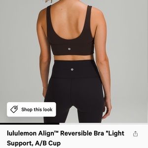 Lululemon Align Bra FRENCH PRESS/BLACK SIZE 2